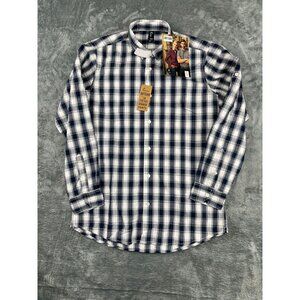 men's medium Blue checkered reprime work shirt nwt